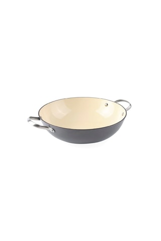 Wok en fonte émaillée - 30 cm
