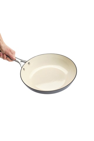 3 poêles en fonte d'acier émaillée - 20/24/28 cm