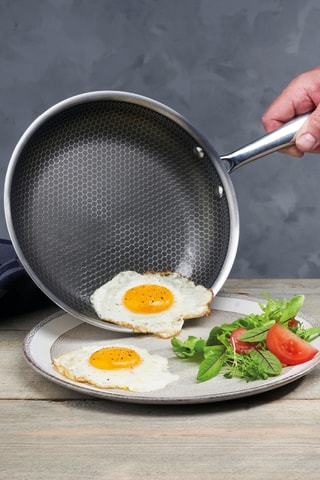 Wok en acier inoxydable - 30 cm