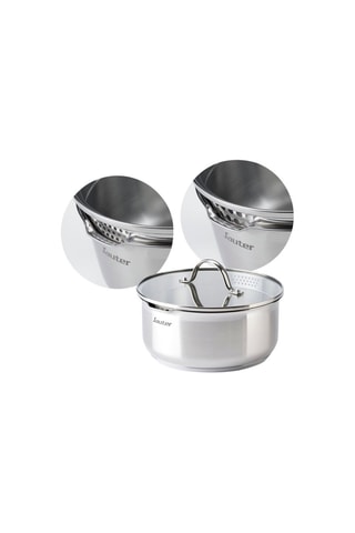 Batterie de cuisine en acier inoxydable - 10 pièces