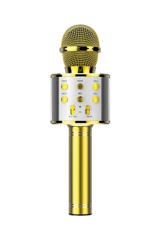 Karaoke Bluetoothmicrofoon - Goudkleurig