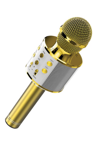 Karaoke Bluetoothmicrofoon - Goudkleurig