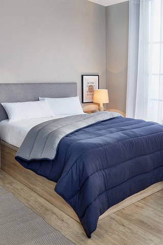 Couette nordique réversible - 400 g/m² - Gris foncé