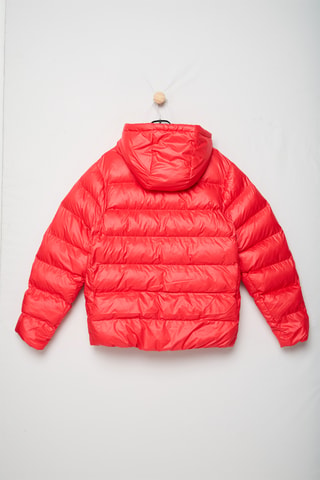Doudoune regular à capuche - Rouge