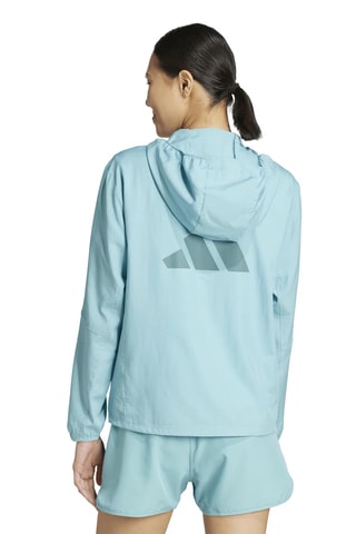Veste de running à capuche Run it - Turquoise