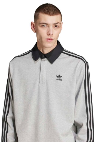 Polo regular de rugby - Gris chiné