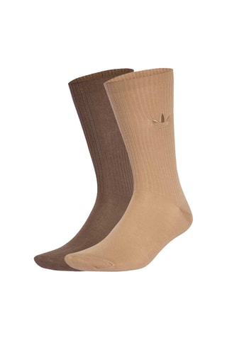 2 paires de chaussettes en coton biologique Premium Essentials - Marron