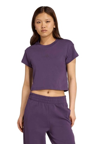 T-shirt cropped slim d’entraînement - Violet