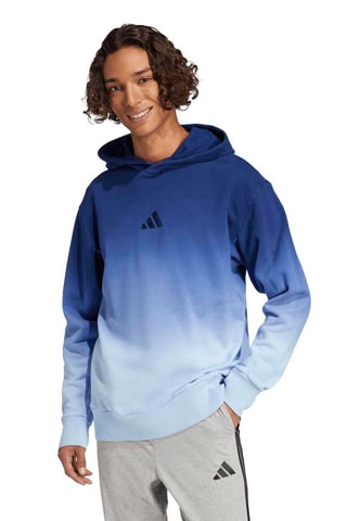 Sweat à capuche dip and dye - Bleu