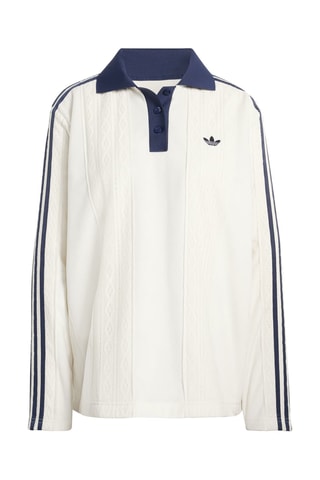 Polo oversize - Blanc et bleu marine