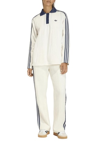 Polo oversize - Blanc et bleu marine