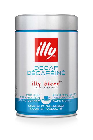 6 boîtes de café moulu Décafeiné Illy - 250 g