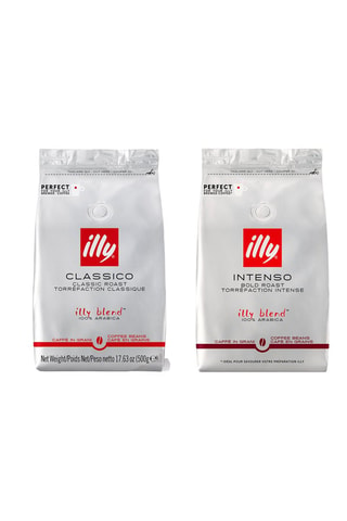 6 paquets de café grains classique - 500 g et 6 sachets de café en grains Intenso Illy - 500 g