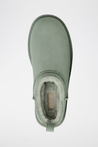 Low boots fourrés en nubuck Classic Micro - Vert
