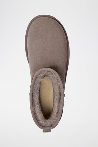 Bottines fourrées de marche en nubuck Classic Mini - Gris