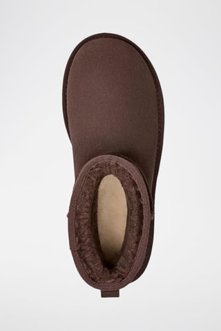Bottines fourrées de marche en nubuck Classic Mini - Marron