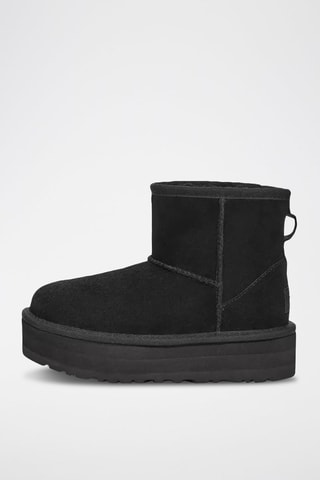 Bottines fourrées plateformes en nubuck K-Classic Mini Noir - Noir