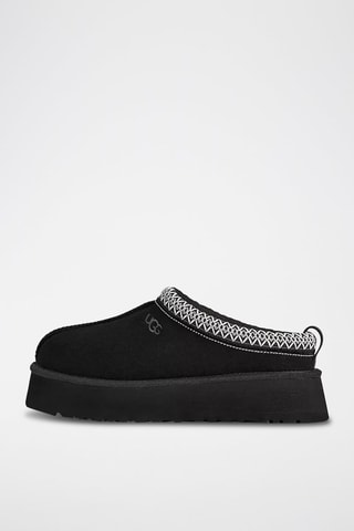 Sabots fourrés plateformes en nubuck Tazz II - Noir