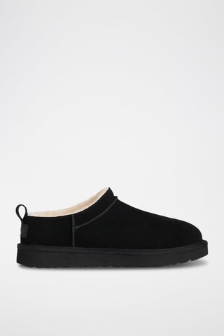 Low boots fourrés en nubuck Classic Micro - Noir