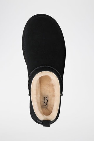 Low boots fourrés en nubuck Classic Micro - Noir