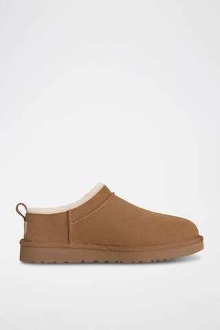 Low boots fourrés en nubuck Classic Micro - Marron