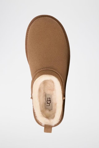 Low boots fourrés en nubuck Classic Micro - Marron
