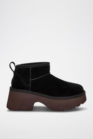 Bottines à talons en nubuck W Classic Ultra Mini - Marron et noir