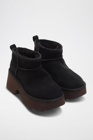 Bottines à talons en nubuck W Classic Ultra Mini - Marron et noir
