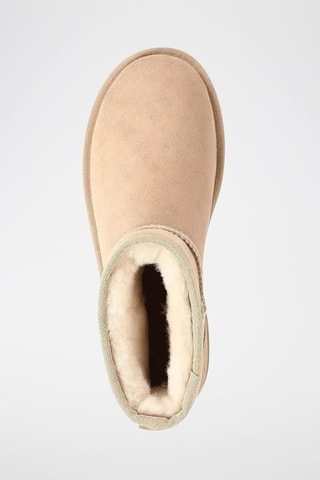 Bottines fourrées en nubuck Classic Mini Ii - Beige
