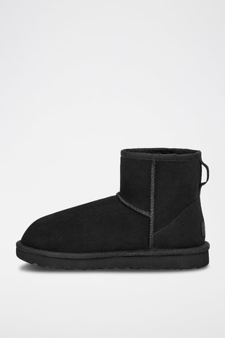 Bottines fourrées en nubuck Classic Mini Ii - Noir