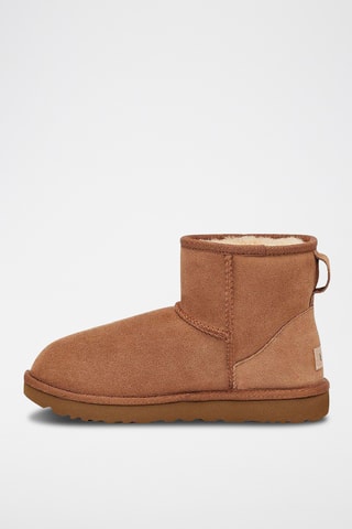 Bottines fourrées en nubuck Classic Mini Ii - Camel