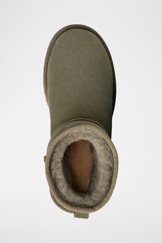 Bottines fourrées en nubuck Classic Mini Ii - Beige et vert