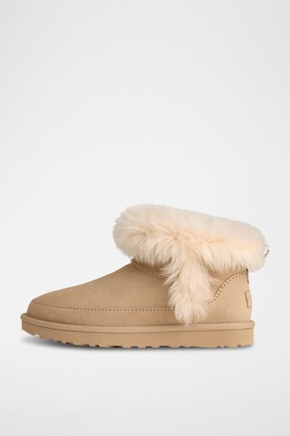 Bottines fourrées de randonnée en nubuck Classic Ultra - Beige