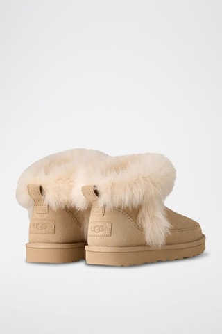 Bottines fourrées de randonnée en nubuck Classic Ultra - Beige