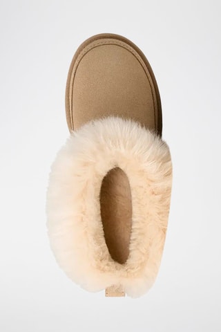 Bottines fourrées de randonnée en nubuck Classic Ultra - Beige
