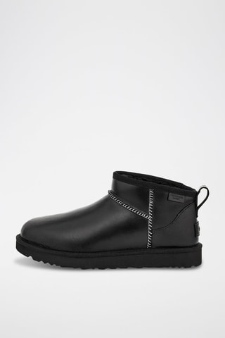 Bottines fourrées de randonnée en cuir Ultra Mini - Noir