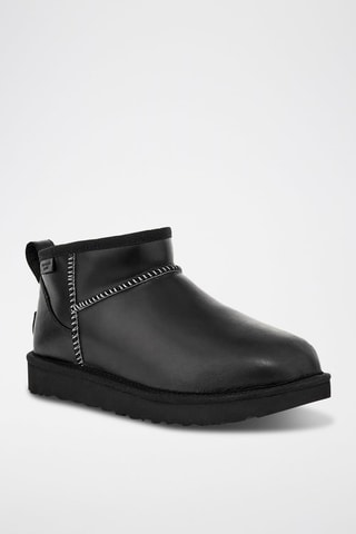Bottines fourrées de randonnée en cuir Ultra Mini - Noir