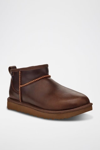 Bottines fourrées de randonnée en cuir Ultra Mini - Marron