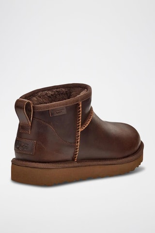 Bottines fourrées de randonnée en cuir Ultra Mini - Marron