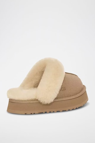 Low boots fourrés en nubuck Disquette - Beige