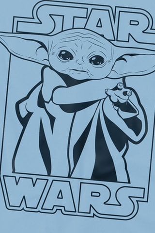 T-shirt Yoda Star Wars - Lichtblauw