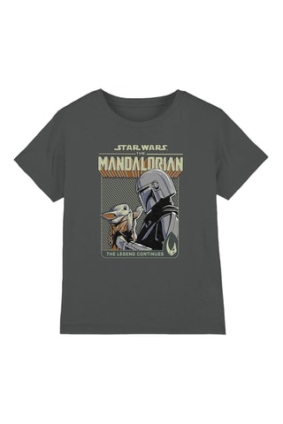 T-shirt Grogu The Mandalorian Star Wars - Donkergrijs