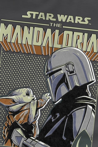 T-shirt Grogu The Mandalorian Star Wars - Donkergrijs