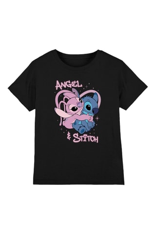 T-shirt Stitch en Angel Lilo en Stitch Disney - Zwart