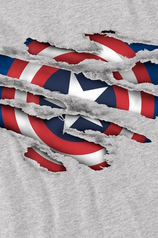 T-shirt Captain America Avengers Marvel - Grijs