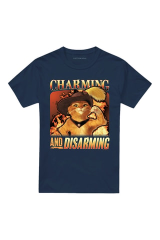 T-shirt Puss in Boots Shrek DreamWorks Animation - Marineblauw