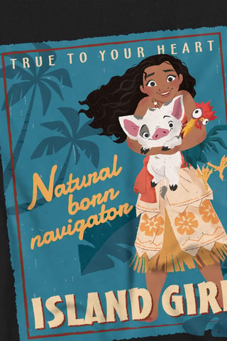 T-shirt Vaiana De legende van het einde van de wereld Disney - Zwart