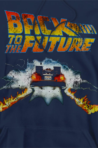 Sweater met Capuchon Back to The Future - Marineblauw