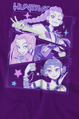 T-shirt Huntrix Kpop Demon Hunters - Paars