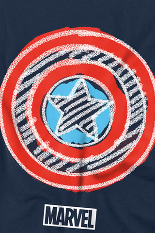 T-shirt Captain America Avengers Marvel - Marineblauw